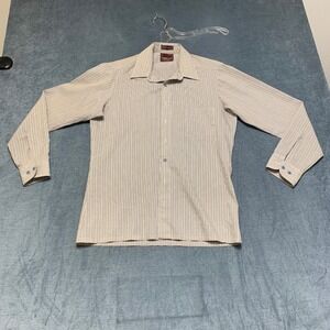 VTG Career Club Counterpoint Fitted Dress Shirt Mens M 15-15.5 Multicolor Plaid